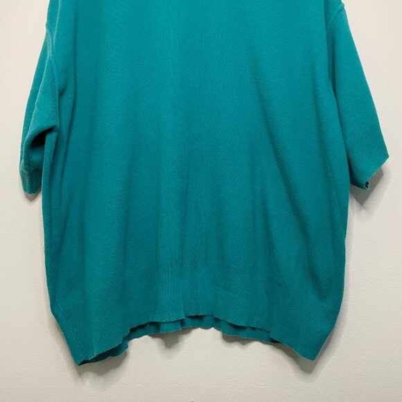 Vintage 80s BFA Classics 100% Cotton Short Sleeve Knit Sweatshirt 2X - Picture 7 of 11